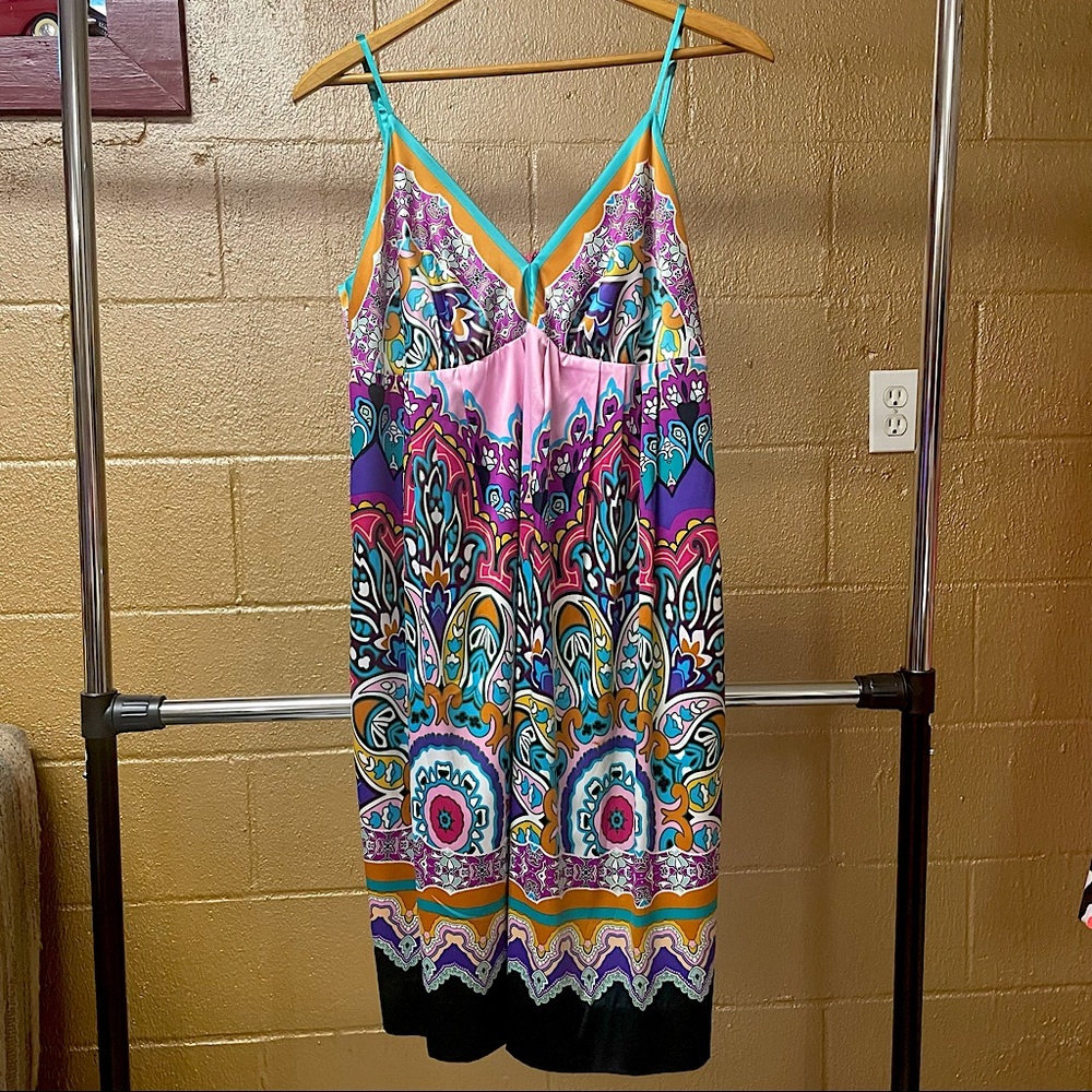 Boho Hippie - Fully Lined Paisley - Size 14 Dress - Picture 2 of 16